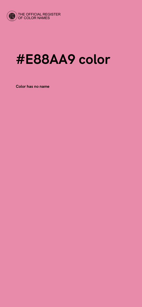 #E88AA9 color image