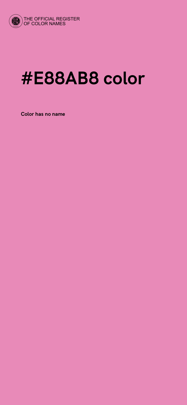 #E88AB8 color image
