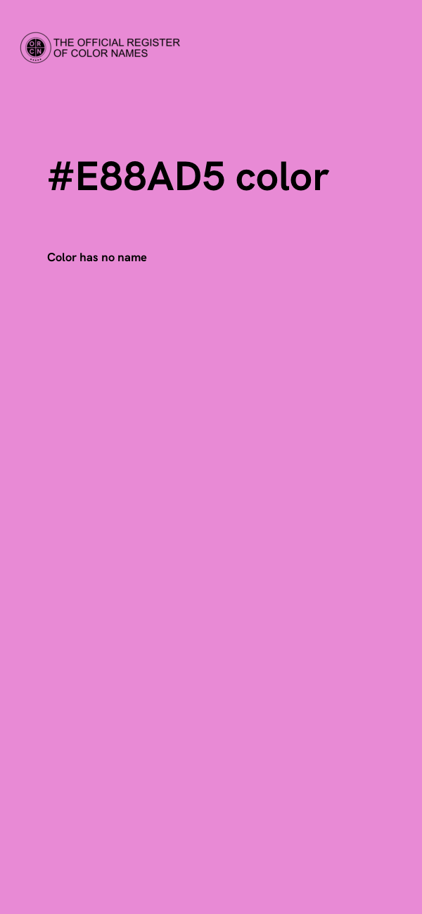 #E88AD5 color image