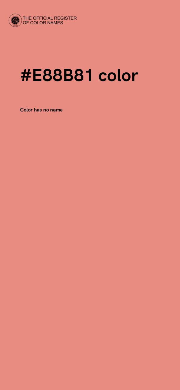 #E88B81 color image