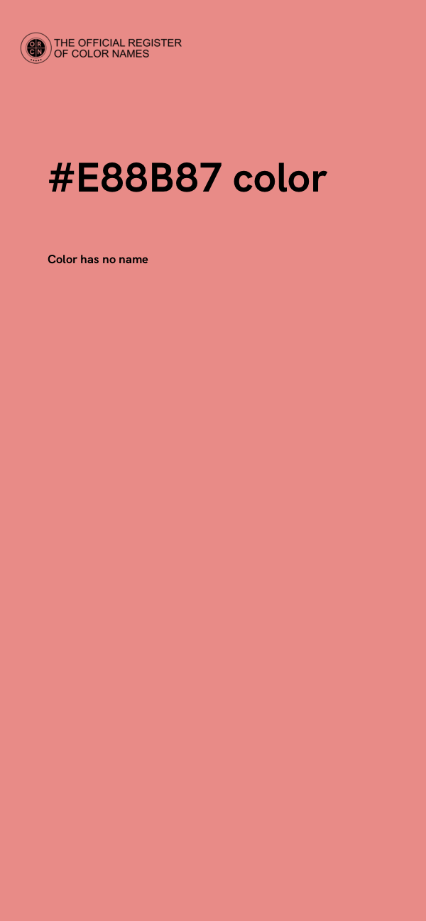 #E88B87 color image