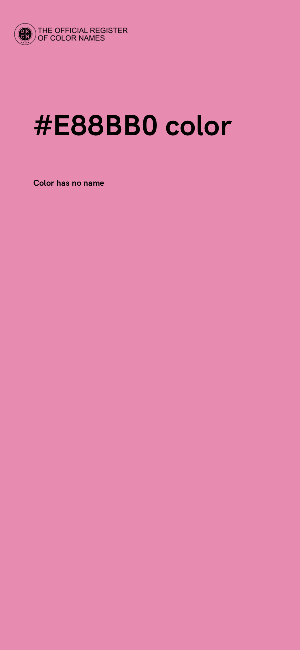 #E88BB0 color image
