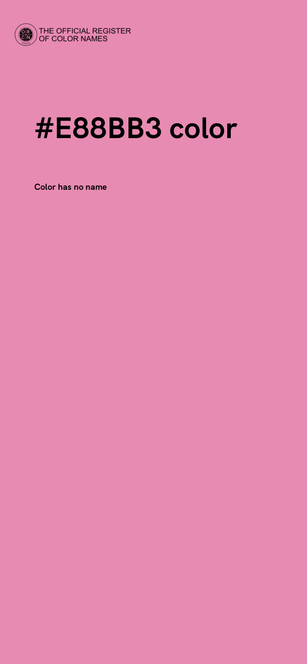 #E88BB3 color image