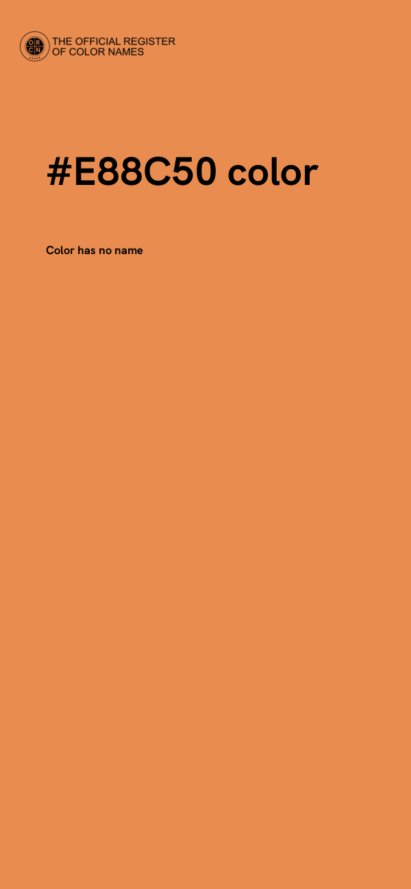 #E88C50 color image