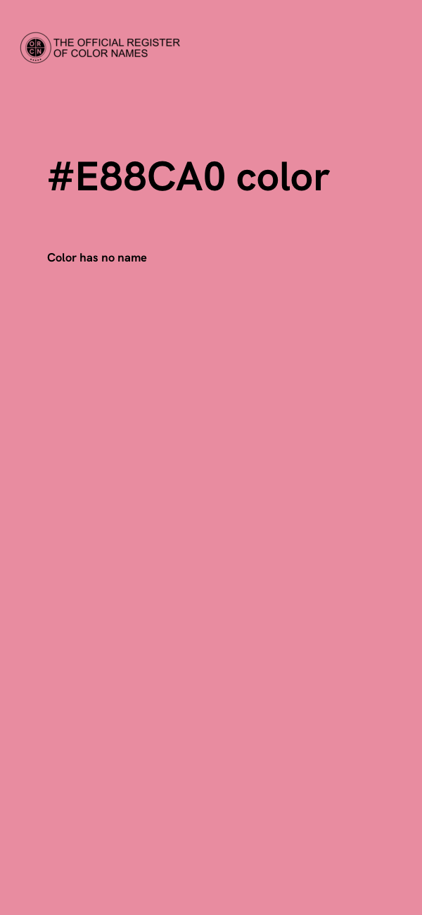 #E88CA0 color image