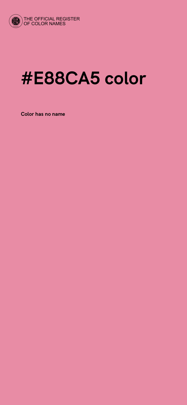#E88CA5 color image
