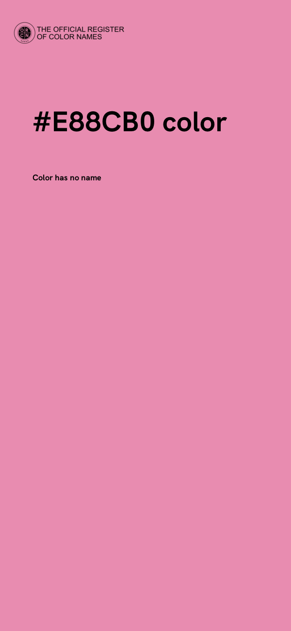 #E88CB0 color image