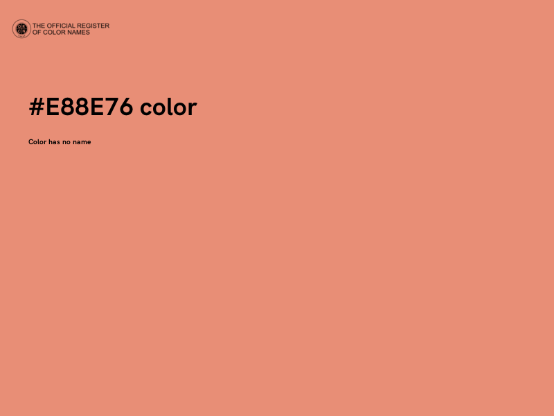 #E88E76 color image
