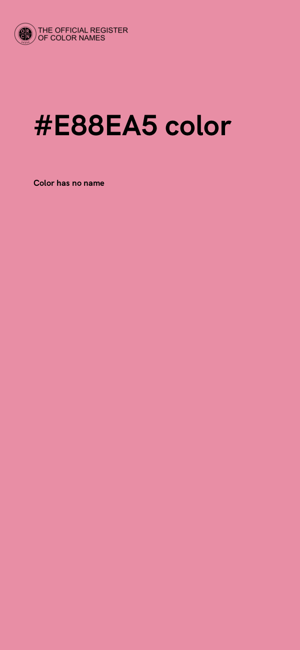 #E88EA5 color image