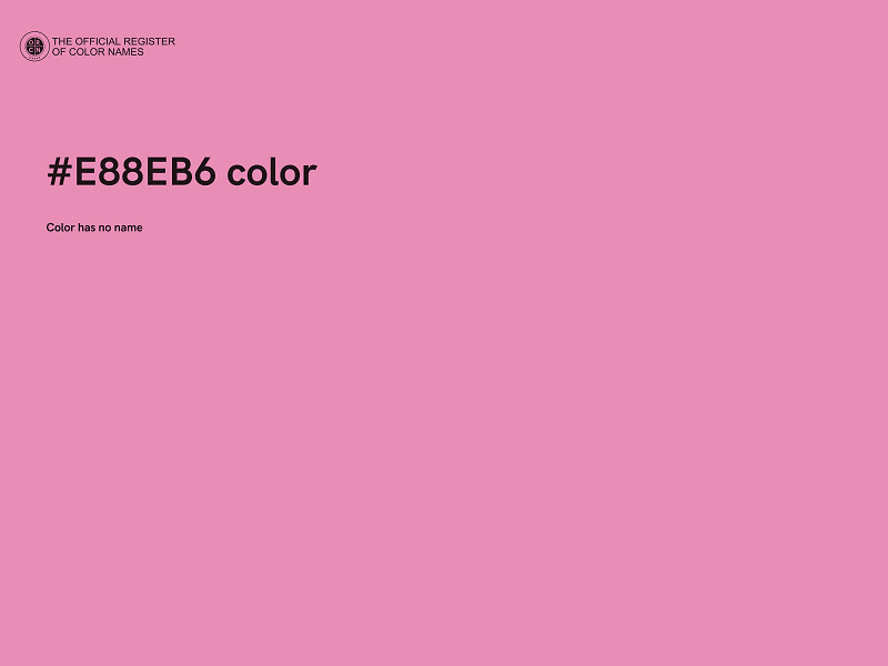 #E88EB6 color image