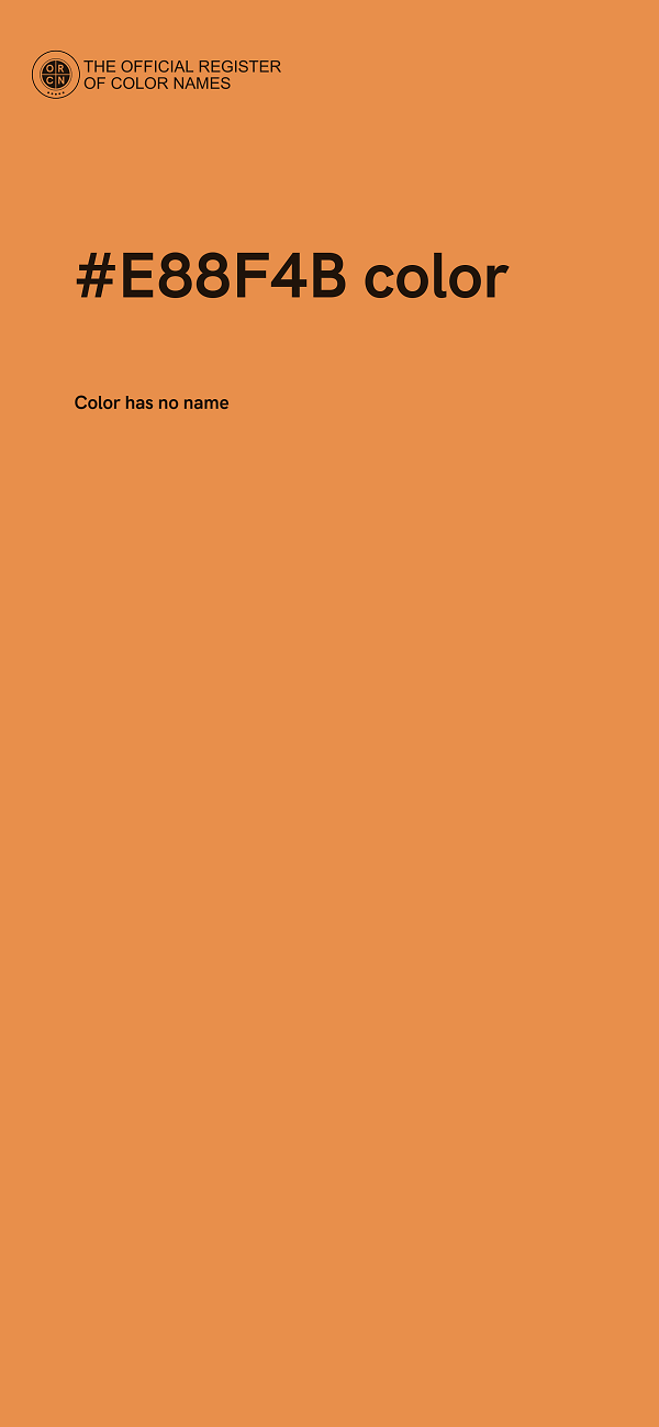 #E88F4B color image