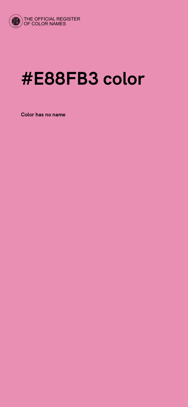 #E88FB3 color image