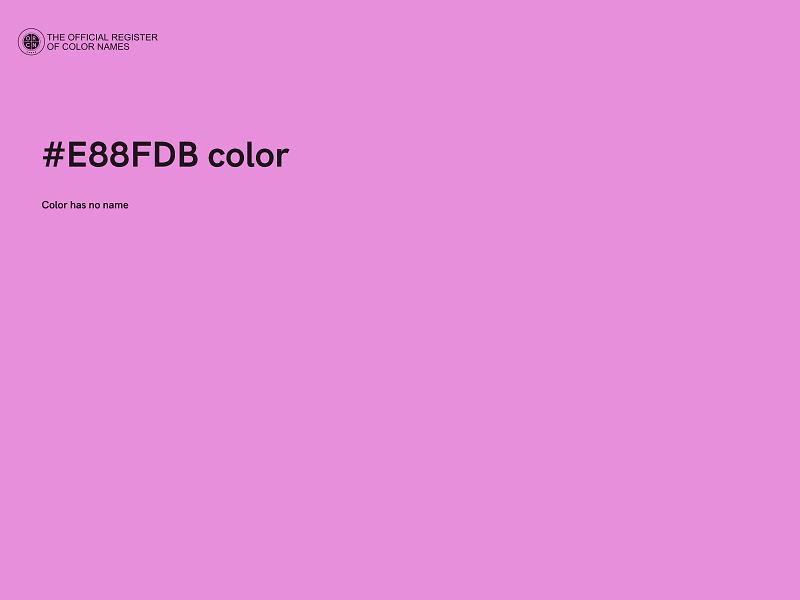 #E88FDB color image