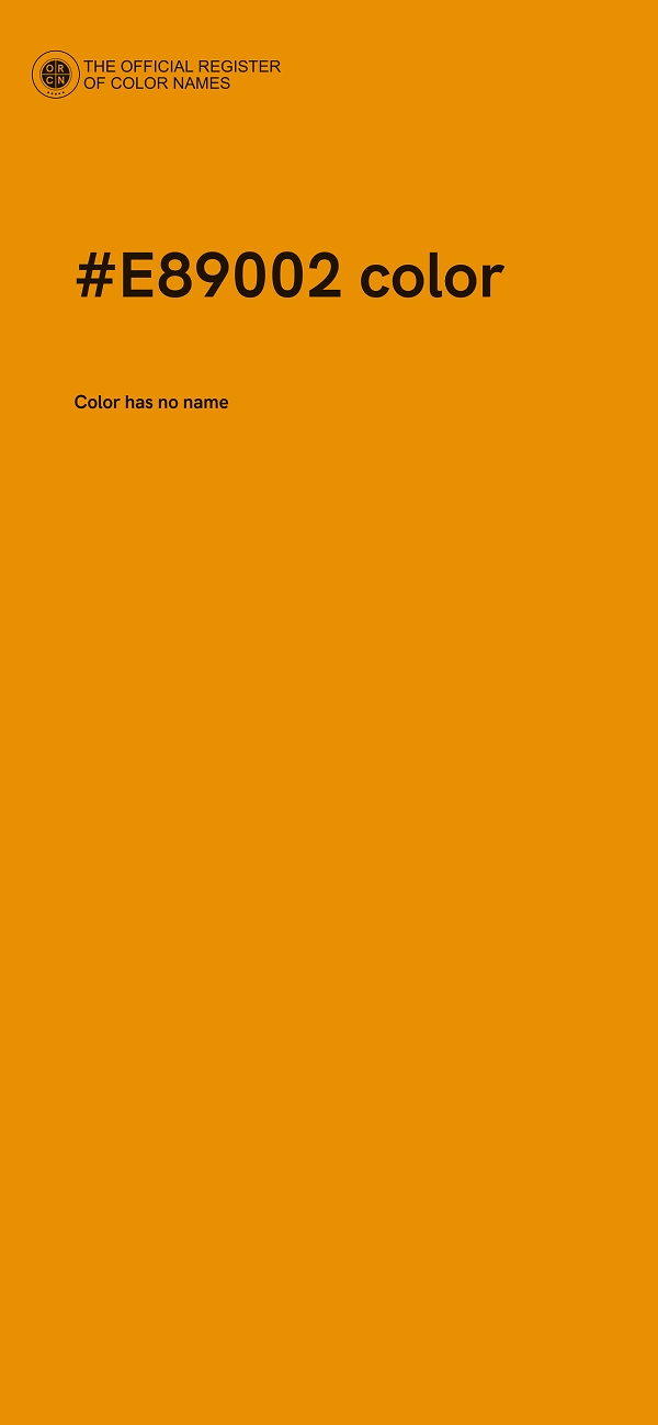 #E89002 color image