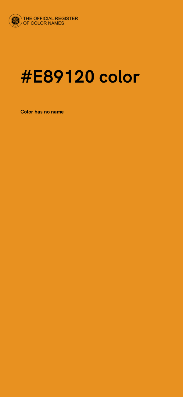 #E89120 color image