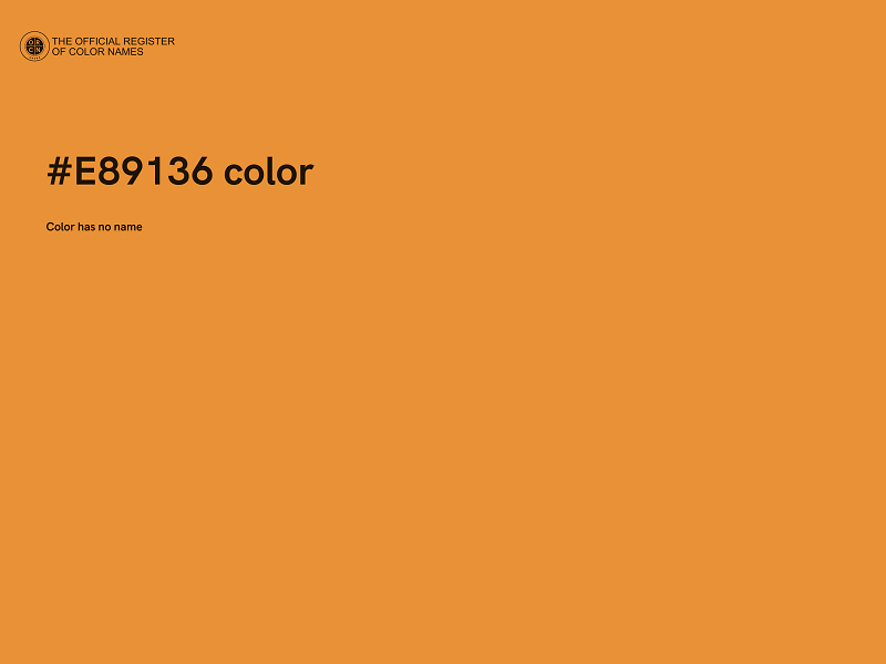 #E89136 color image