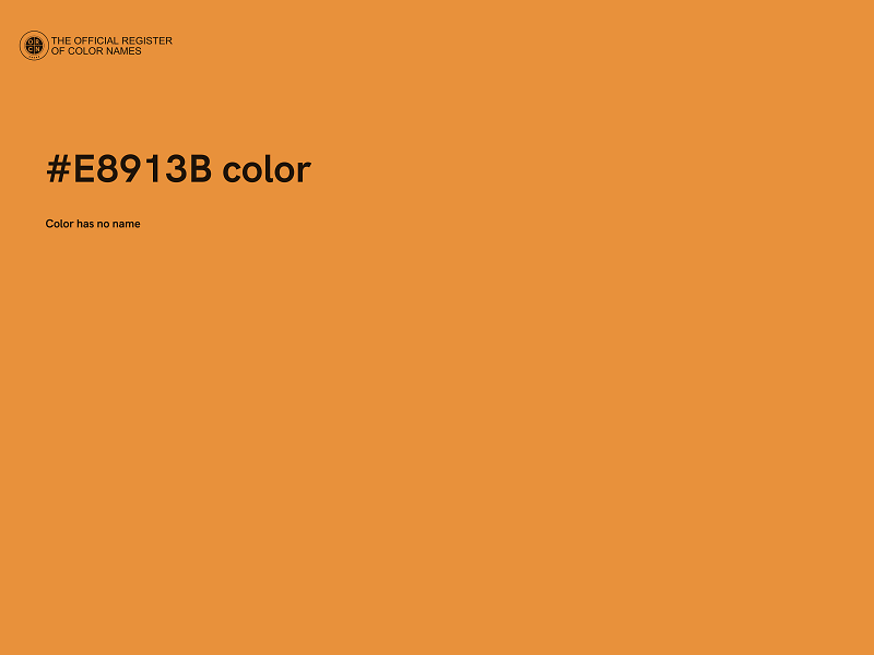 #E8913B color image