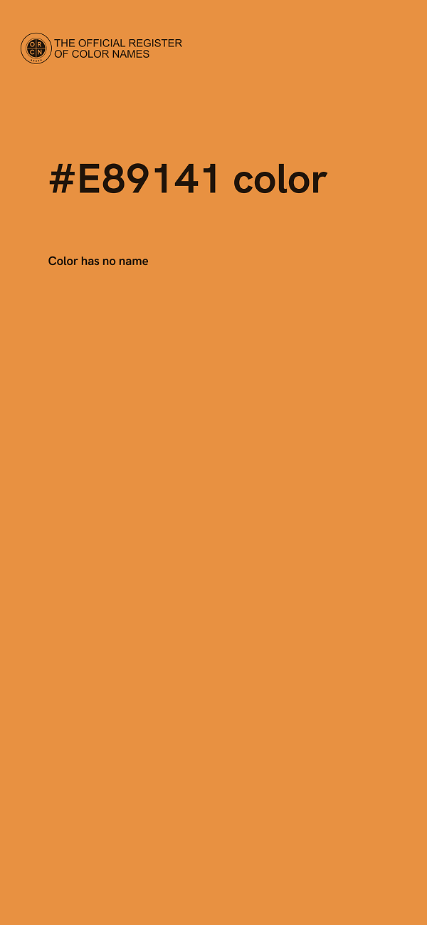 #E89141 color image