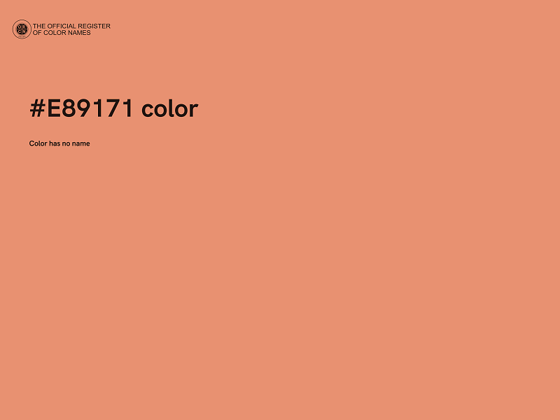 #E89171 color image