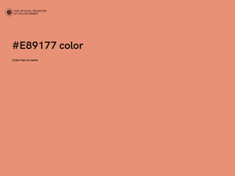 #E89177 color image