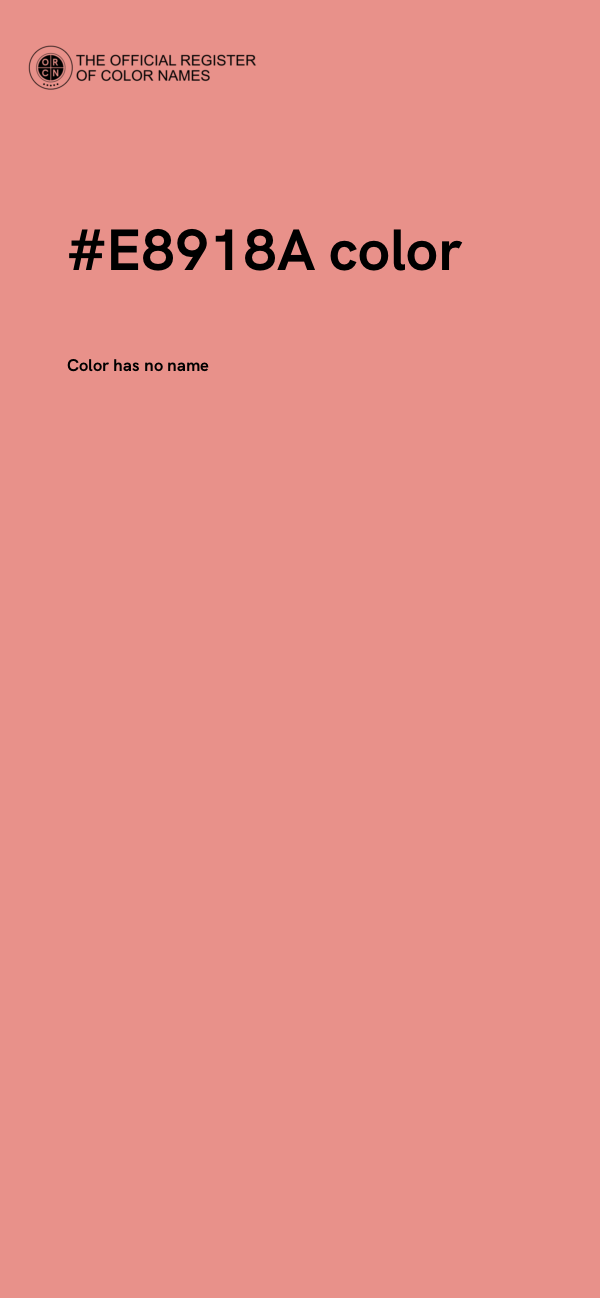 #E8918A color image