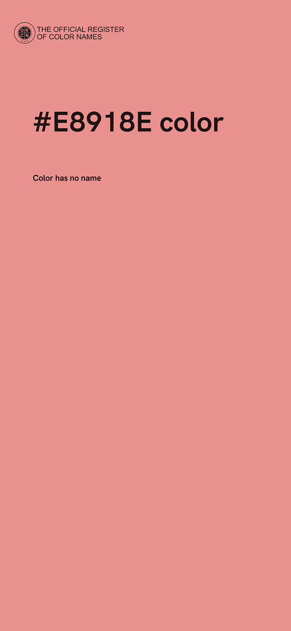 #E8918E color image