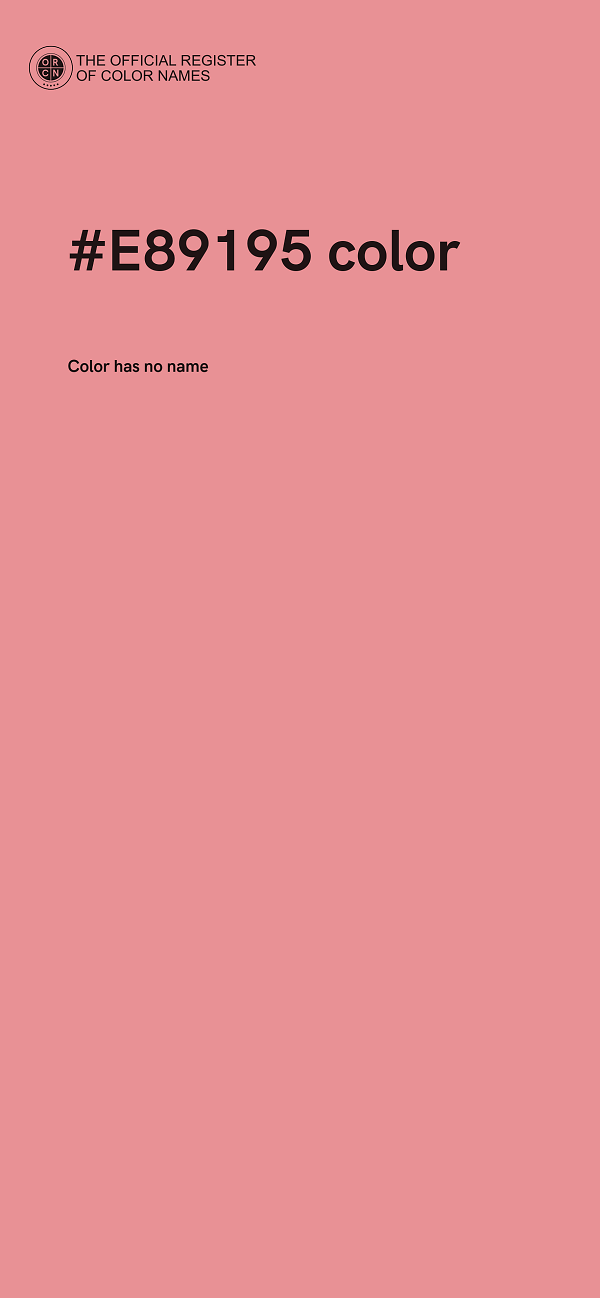 #E89195 color image