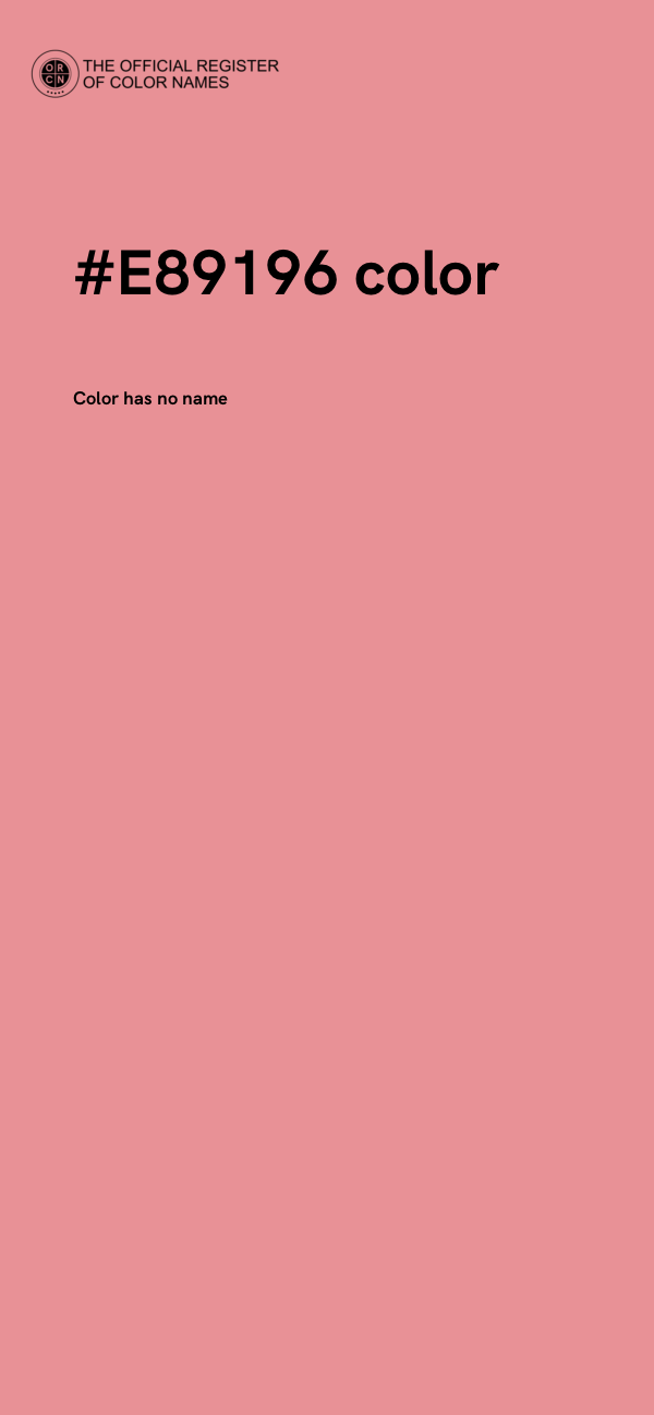 #E89196 color image