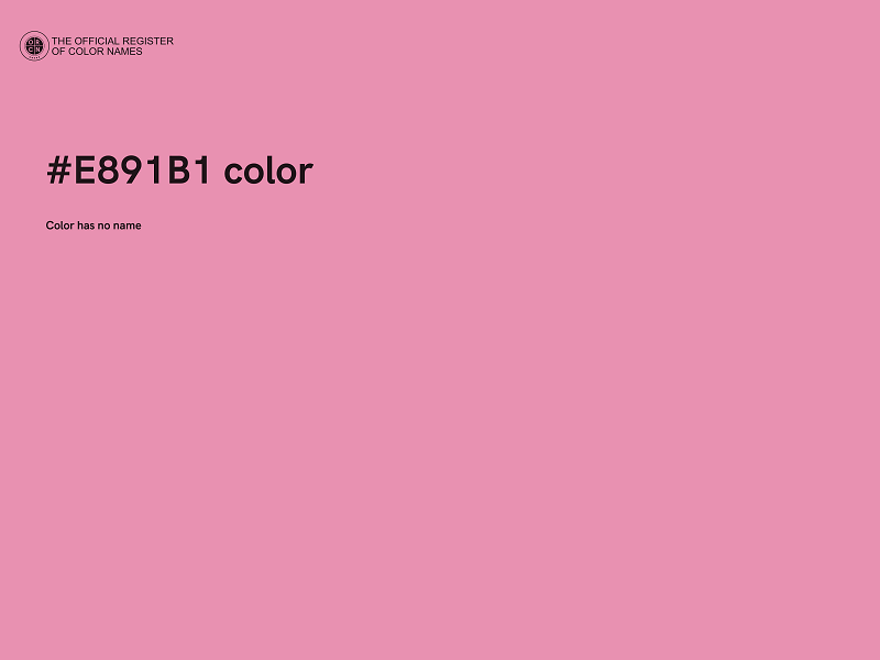#E891B1 color image