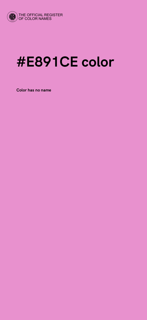 #E891CE color image