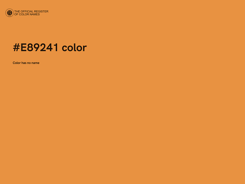 #E89241 color image