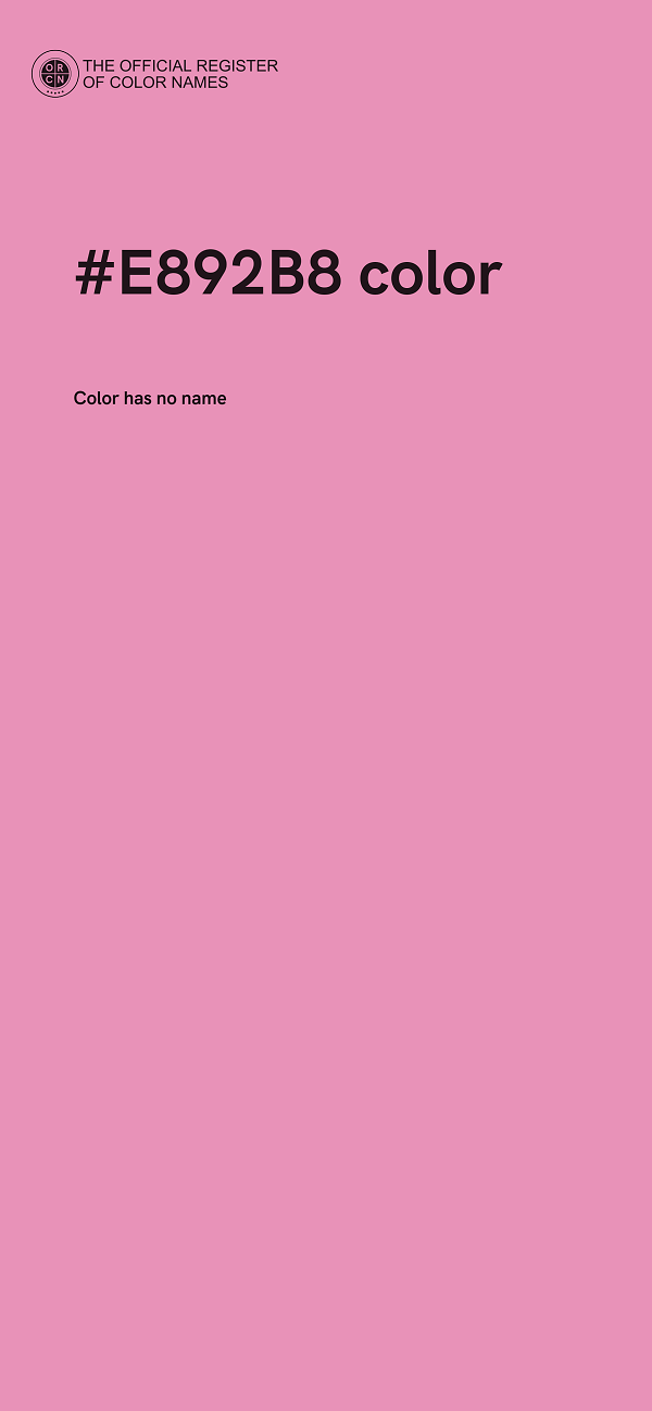 #E892B8 color image