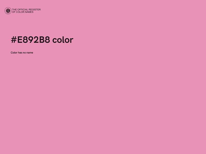 #E892B8 color image