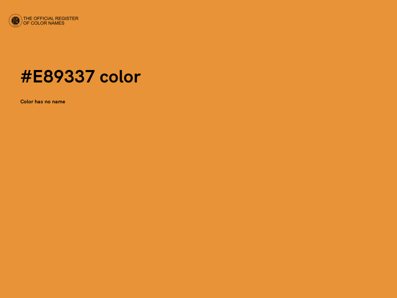 #E89337 color image
