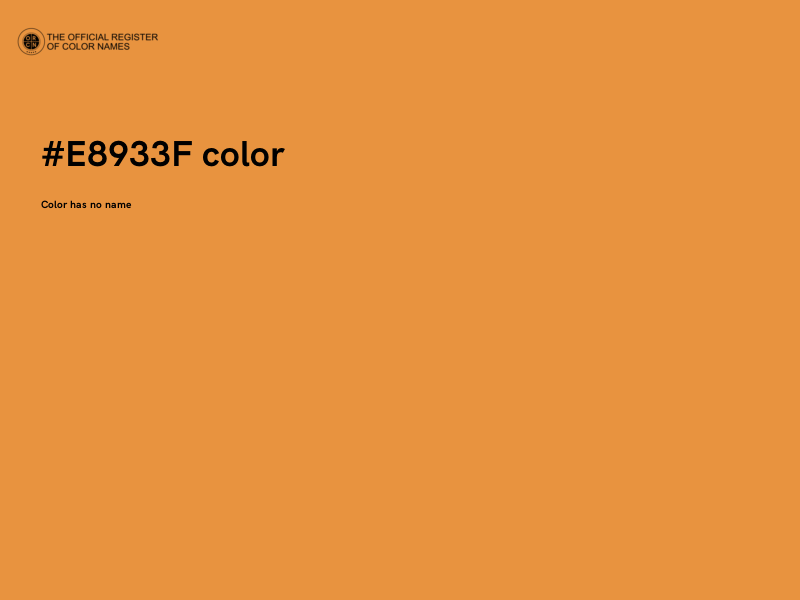 #E8933F color image