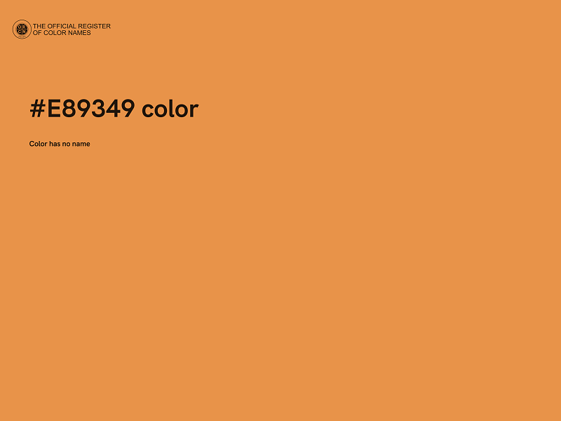 #E89349 color image