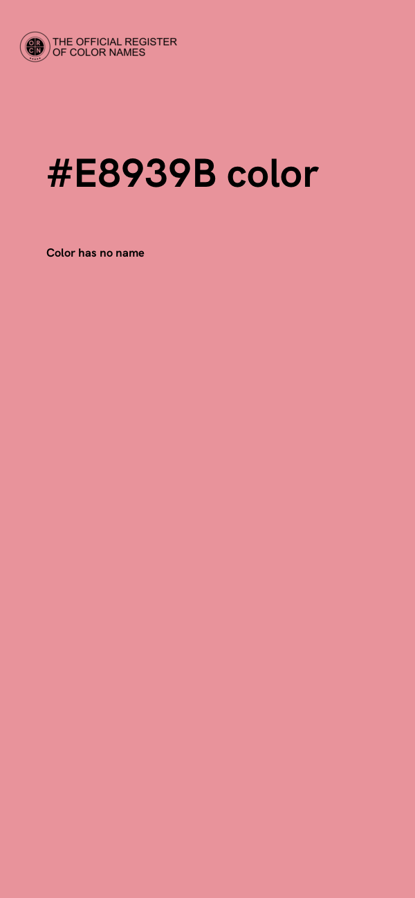 #E8939B color image