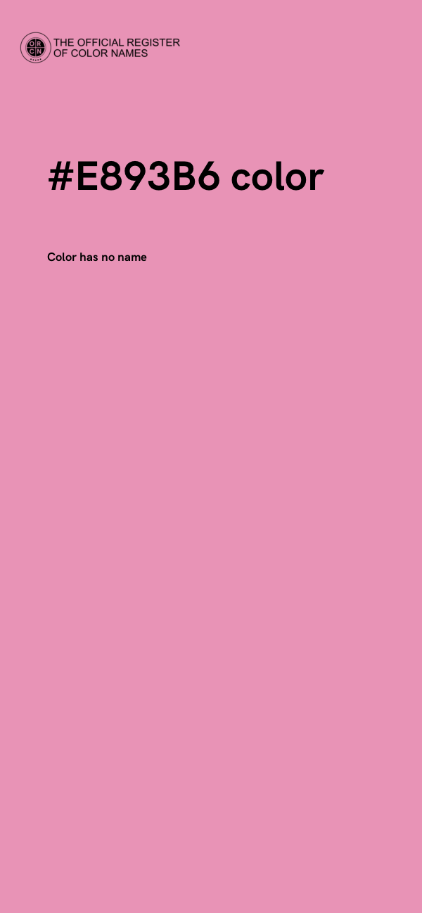 #E893B6 color image