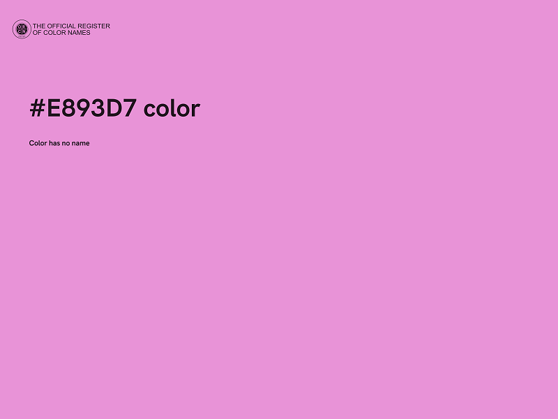 #E893D7 color image