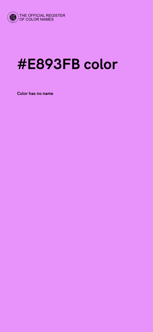 #E893FB color image
