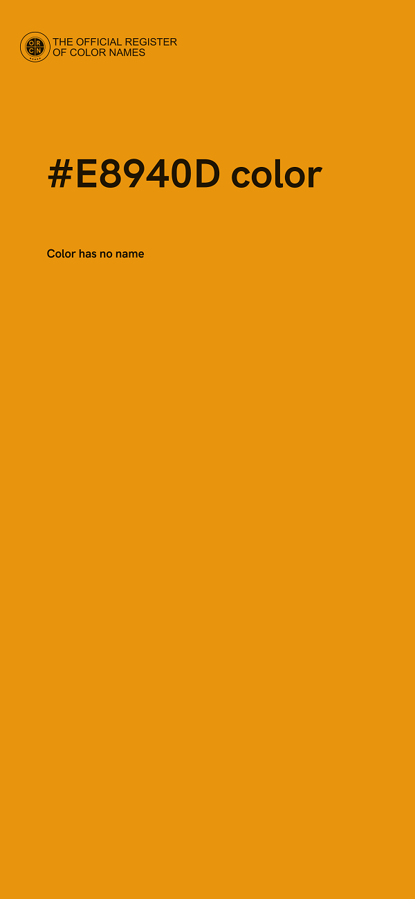 #E8940D color image