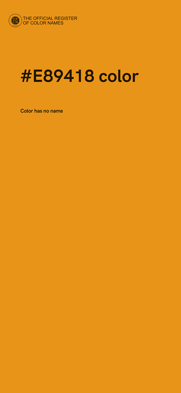 #E89418 color image