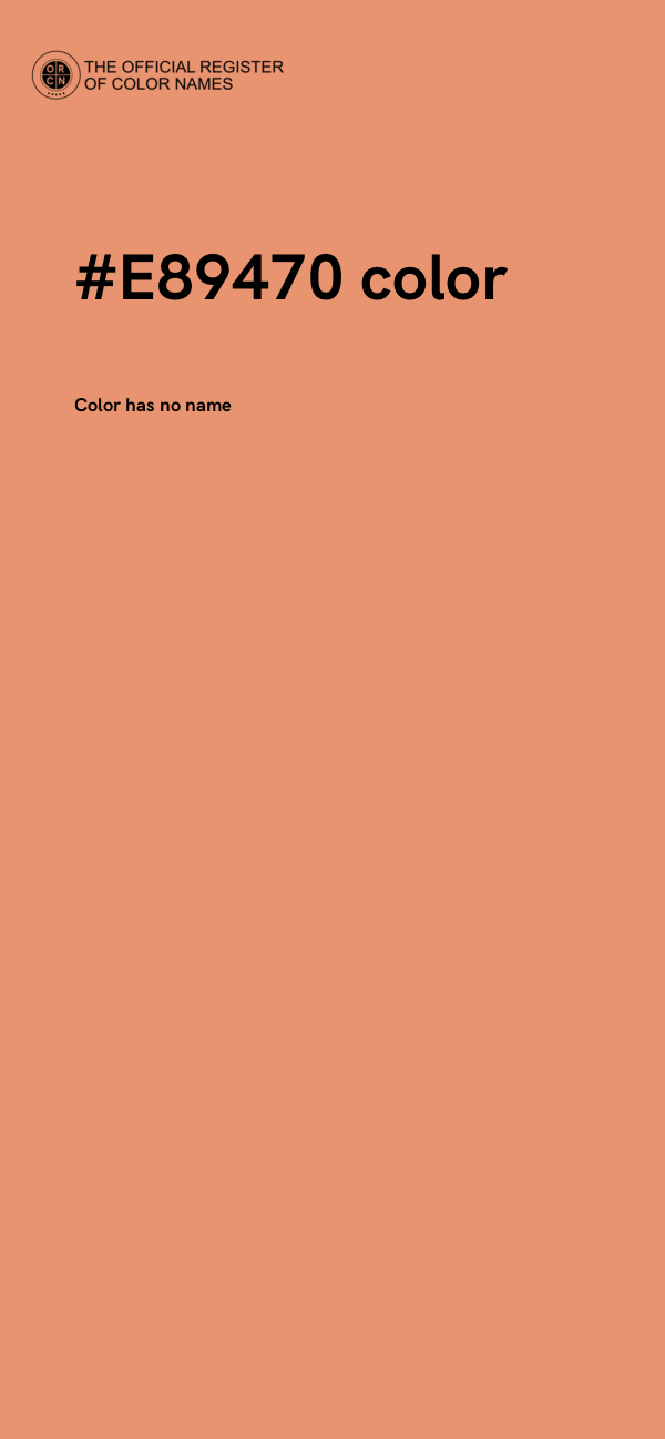#E89470 color image