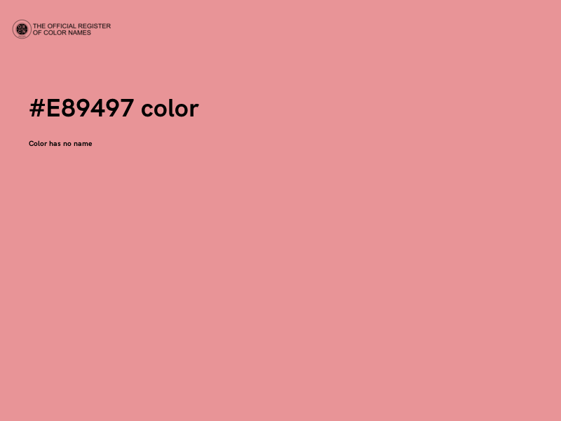 #E89497 color image