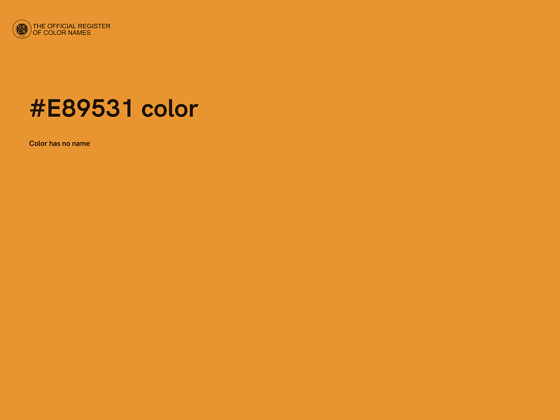 #E89531 color image