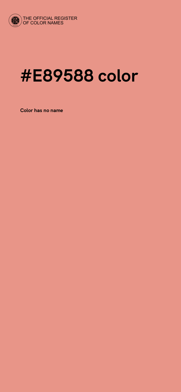 #E89588 color image