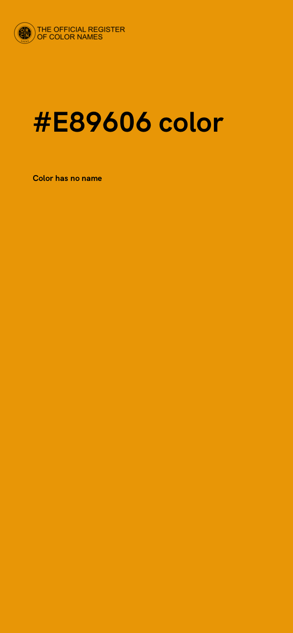 #E89606 color image