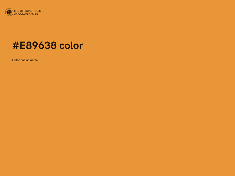 #E89638 color image