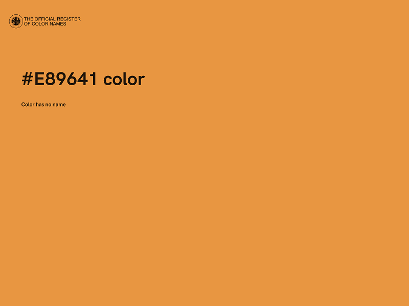 #E89641 color image