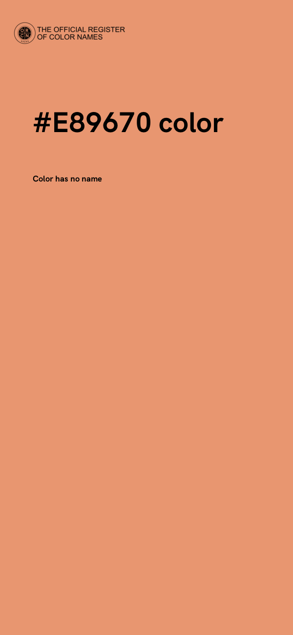 #E89670 color image